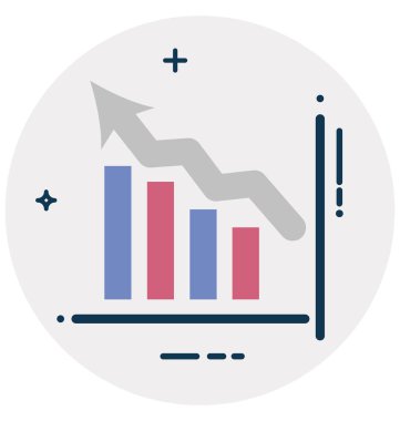 Kaybı grafiği vektör ve düzenlenebilir simgesi