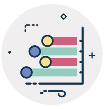 Yatay grafik vektör ve düzenlenebilir simgesi