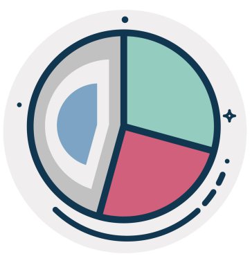 Pasta grafiği vektör ve düzenlenebilir simgesi