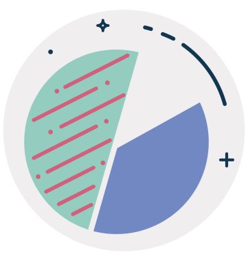 Pasta grafiği vektör ve düzenlenebilir simgesi