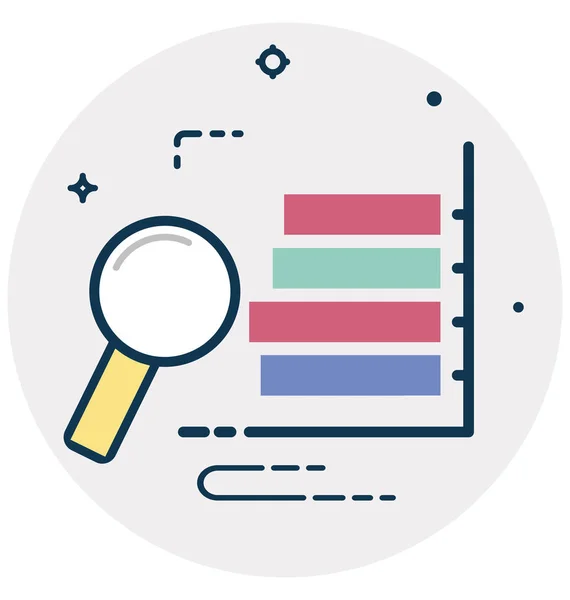 Suchdiagramm Vektor Und Editierbares Symbol — Stockvektor