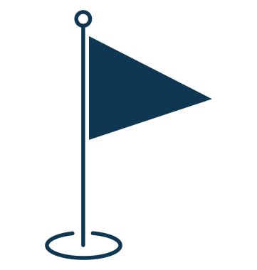 Bayrak vektör simge düzenlenebilir izole 