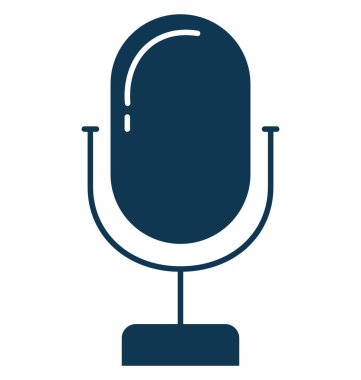 Mikrofon vektör simge düzenlenebilir izole 