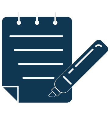 Defter vektör simge düzenlenebilir izole 