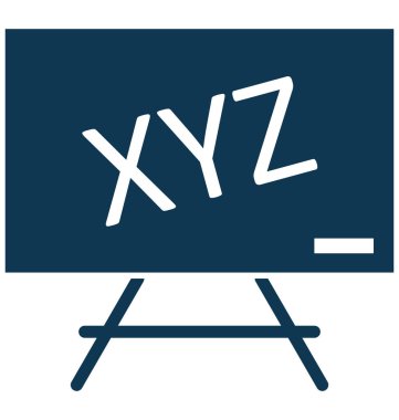 Beyaz tahta vektör simge düzenlenebilir izole 