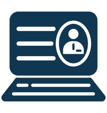 Çevrimiçi profil vektör simge düzenlenebilir izole 