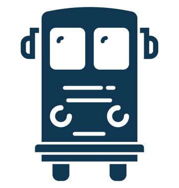 Otobüs vektör simge düzenlenebilir izole 