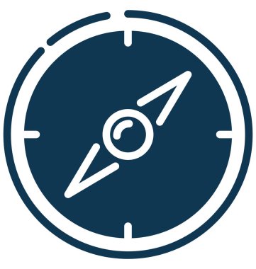 Pusula vektör simge düzenlenebilir izole 