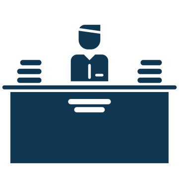 Ön büro vektör simge düzenlenebilir izole 