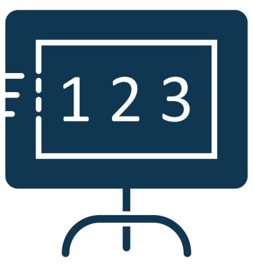 Beyaz tahta vektör simge düzenlenebilir izole 