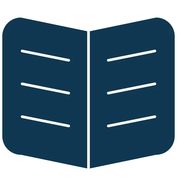 Open Book Isolated Vector Icon Editable — Stock Vector