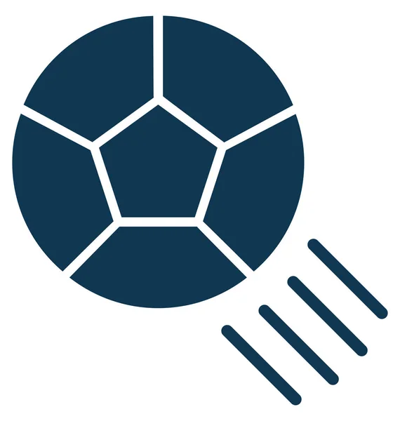 Football Dans Air Isolé Icône Vectorielle Modifiable — Image vectorielle