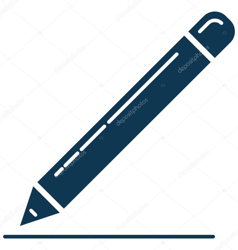 Pencil isolated Vector Icon Editable 