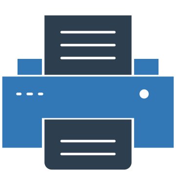 Yazıcı vektör simge düzenlenebilir izole 