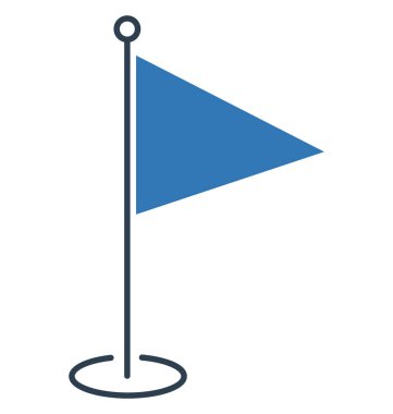 Bayrak vektör simge düzenlenebilir izole 