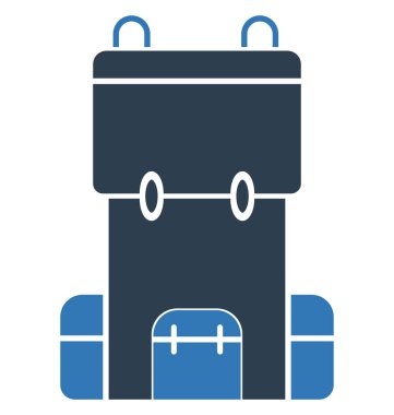 Okul çantası vektör simge düzenlenebilir izole 