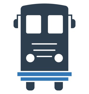 Otobüs vektör simge düzenlenebilir izole 