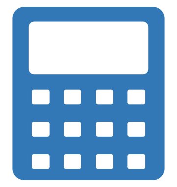 Hesap makinesi vektör simge düzenlenebilir izole 