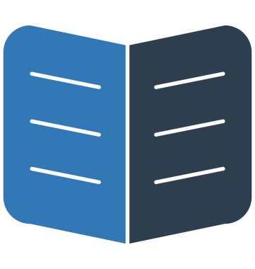 Açık kitap vektör simge düzenlenebilir izole 