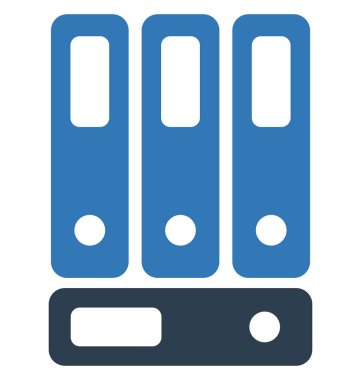 Dosya klasörleri vektör simge düzenlenebilir izole 