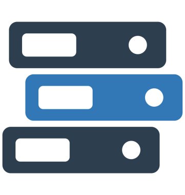 Dosya klasörleri vektör simge düzenlenebilir izole 