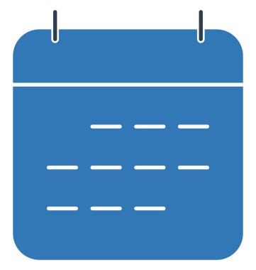 Takvim vektör simge düzenlenebilir izole 