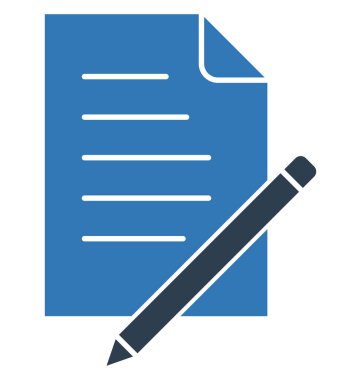 Yazı defteri vektör simge düzenlenebilir izole 