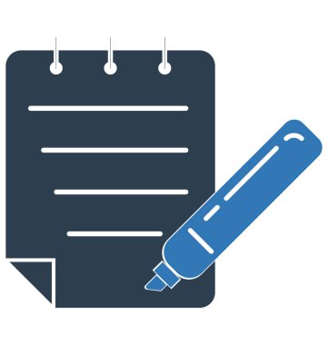 Defter vektör simge düzenlenebilir izole 