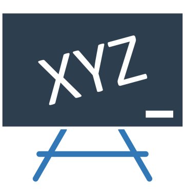 Beyaz tahta vektör simge düzenlenebilir izole 