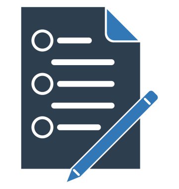 kontrol listesi kalem ile vektör simge düzenlenebilir izole 