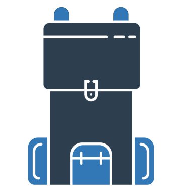 Sırt çantası vektör simge düzenlenebilir izole 