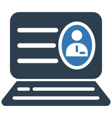 Çevrimiçi profil vektör simge düzenlenebilir izole 