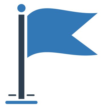 Bayrak vektör simge düzenlenebilir izole 