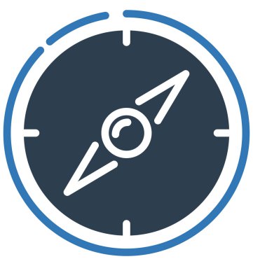 Pusula vektör simge düzenlenebilir izole 