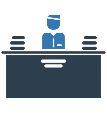 Ön büro vektör simge düzenlenebilir izole 