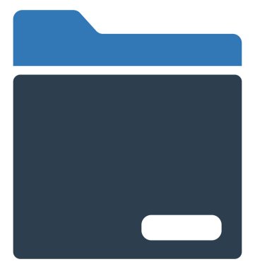 Klasör vektör simge düzenlenebilir izole 