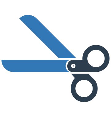 Makas vektör simge düzenlenebilir izole 