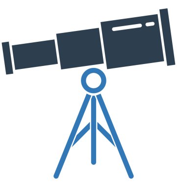 Teleskop vektör simge düzenlenebilir izole 