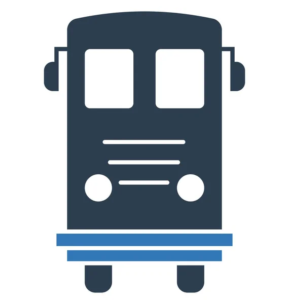 Bus Aislado Vector Icono Editable — Vector de stock