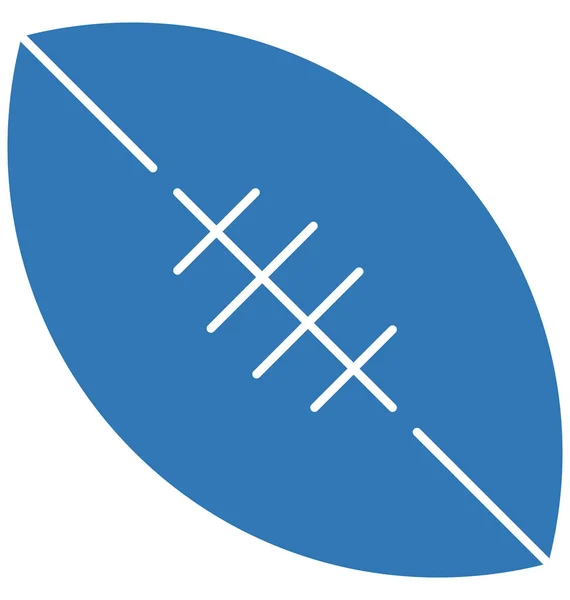 Rugby Isoliertes Vektorsymbol Editierbar — Stockvektor