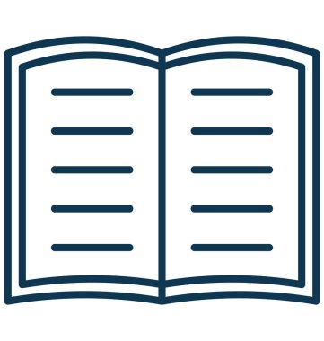 Açık kitap vektör simge düzenlenebilir izole 