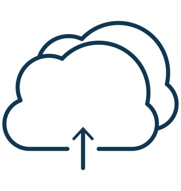 Bulut Upload vektör simge düzenlenebilir izole 