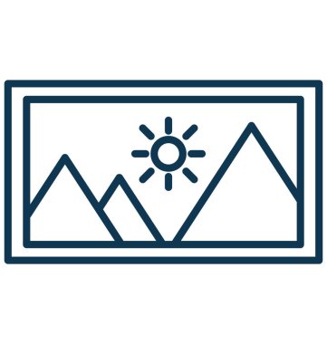 Manzara vektör simge düzenlenebilir izole 