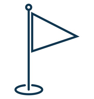 Bayrak vektör simge düzenlenebilir izole 