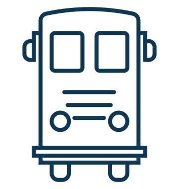 Otobüs vektör simge düzenlenebilir izole 