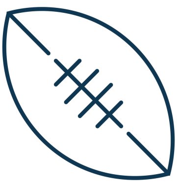 Rugby vektör simge düzenlenebilir izole 
