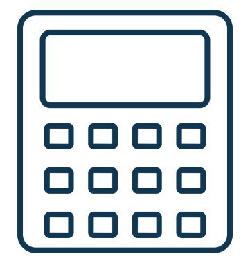 Hesap makinesi vektör simge düzenlenebilir izole 