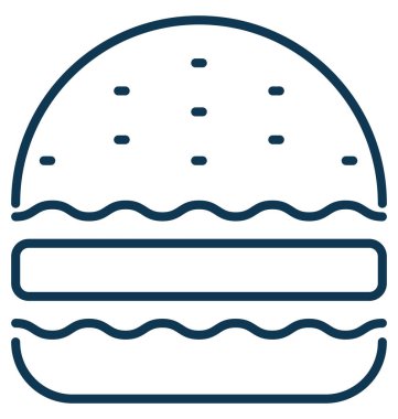 Burger vektör simge düzenlenebilir izole 
