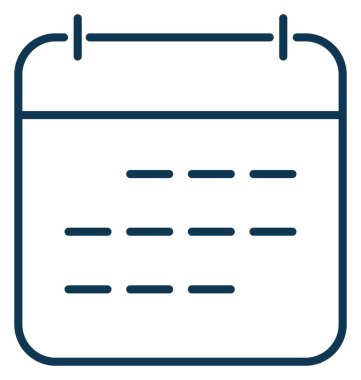 Takvim vektör simge düzenlenebilir izole 