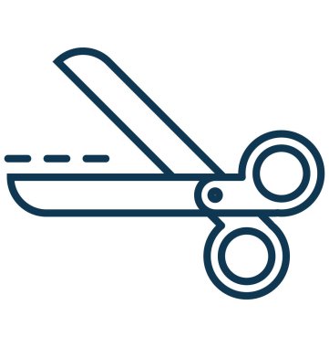 Makas vektör simge düzenlenebilir izole 